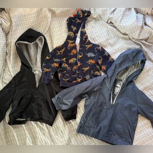 Kids toddler Dinosaur and Solid Color Hoodies